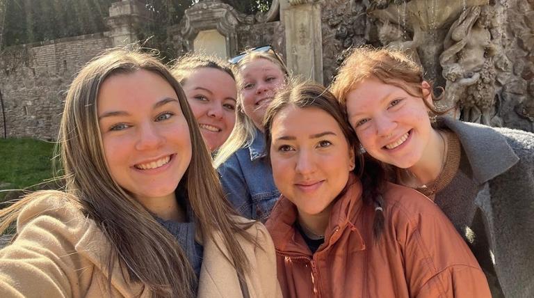 SLP students in Rome for study abroad