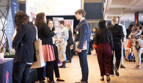 Students at a Duquesne University Career Fair