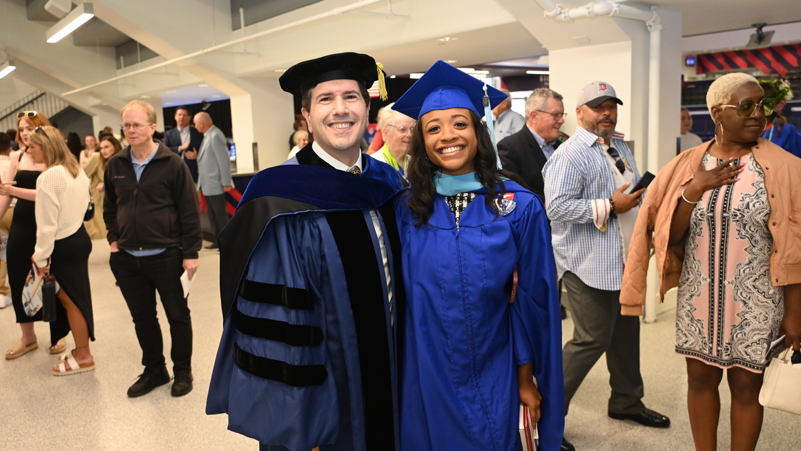 Dausey at School of Education graduation.