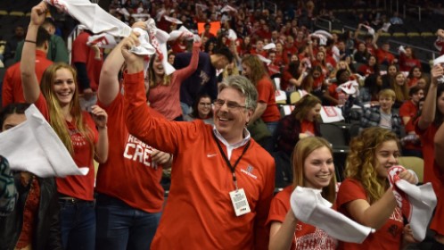 Ken Gormley cheering on the Dukes.