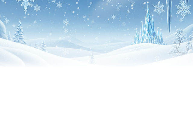 Frozen snowflakes themed graphic