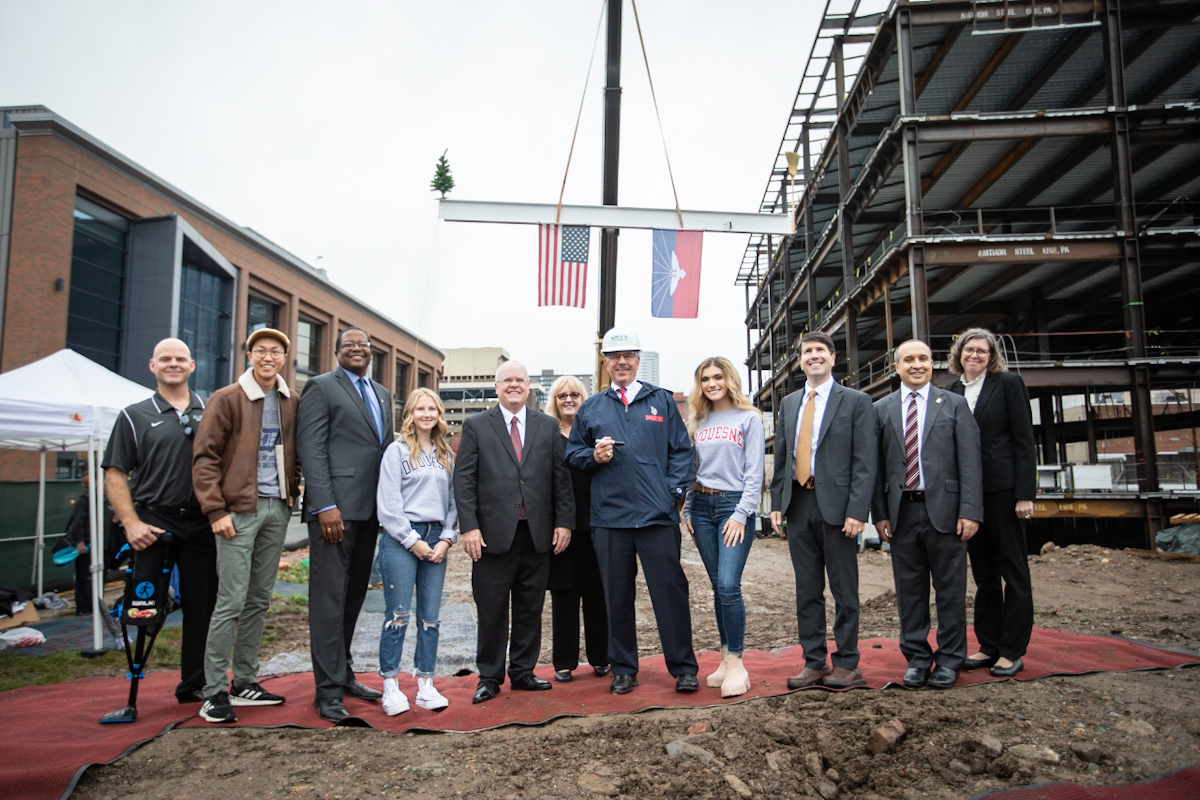 group at construction site