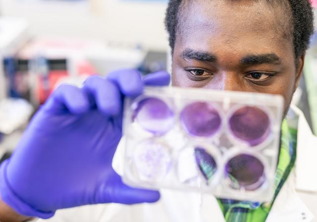 Duquesne science student in the lab