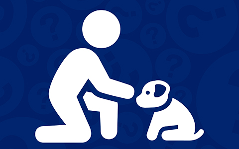 EQ icon graphic of person and dog
