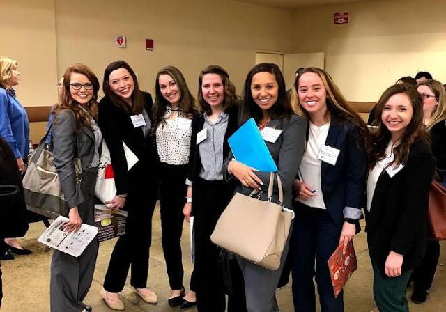 Group of students lined up before the PERC Job Fair