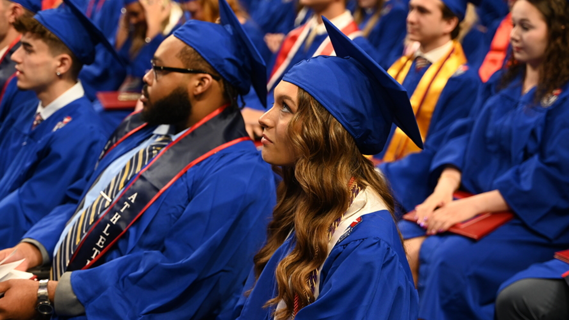 Graduates looking to a bright future.