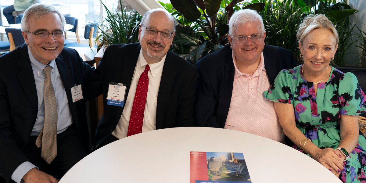 Associate Professor of Practice Bob Kollar (B’83, MBA’94) with Joseph Toth (B’81), Kevin (B’79) and Karen Prykull (B’79, MBA ’83)