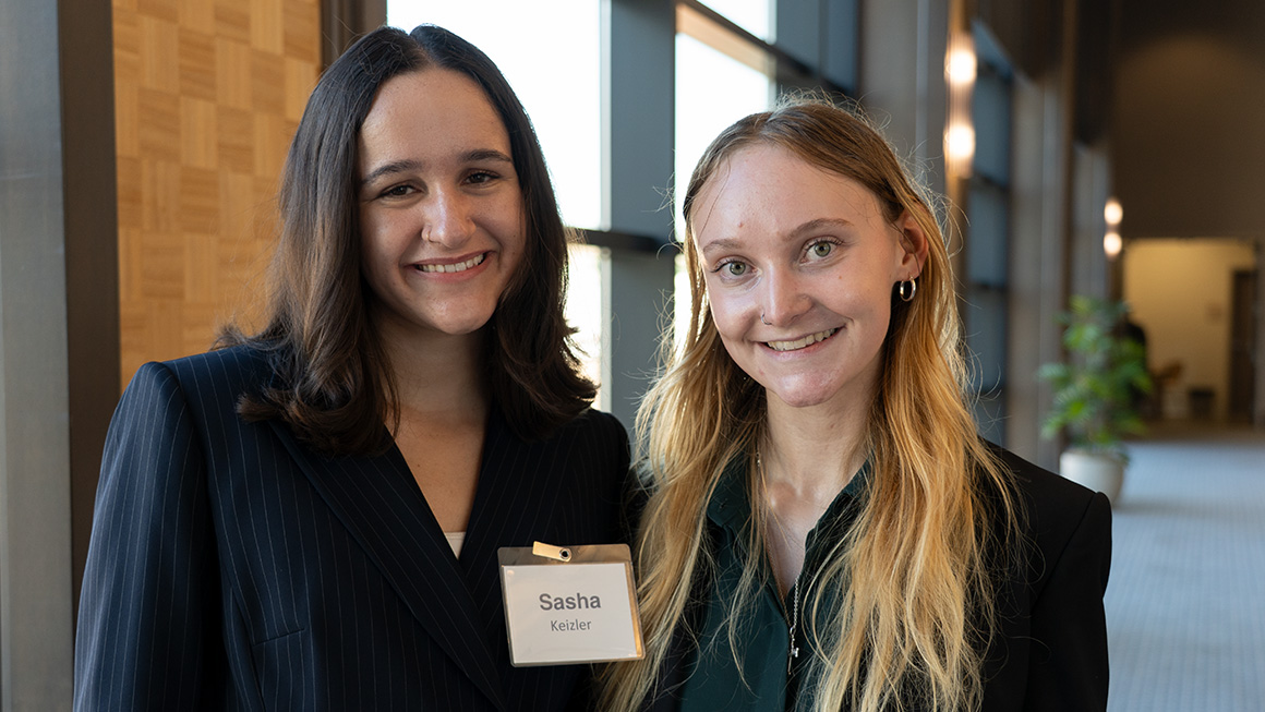 Left to Right: Sasha Keizler, DSCC President, Case Competition, and Kayla St. Cin, AIS President
