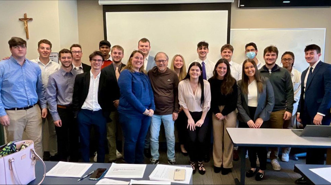 Supply Chain Management students with their client, Blind and Vision Rehabilitation Services of Pittsburgh.