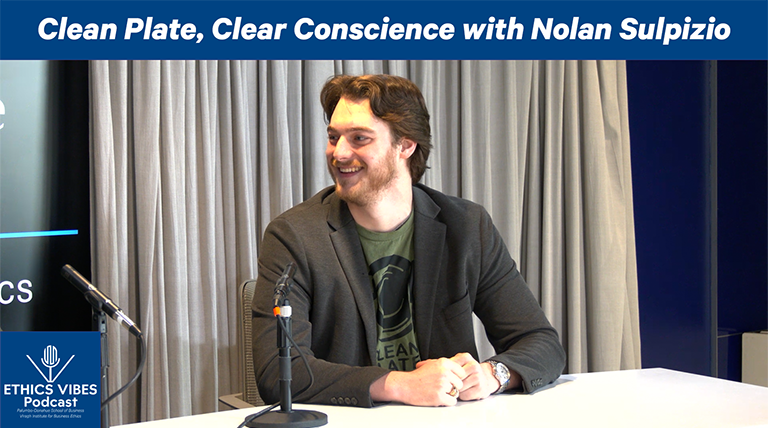 Clean Plate, Clear Conscience Podcast Cover Image featuring Nolan Sulpizio of Clean Plate