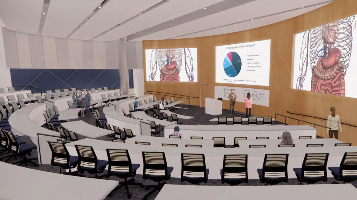 Rendering of a lecture hall.