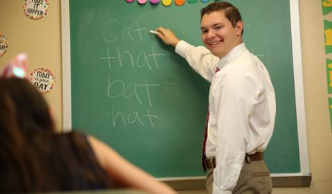Duquesne student teaching a lesson