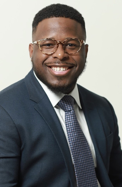 Headshot of M.S. Higher Education Administration alum Terrell Nelson