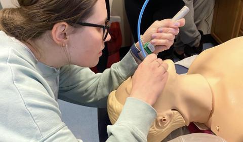 Dr. Zino supervises a Nasal Gastric placement