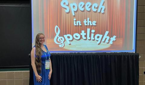 5th year SLP student, Brooke Yurick ready to present at ASHA 2022