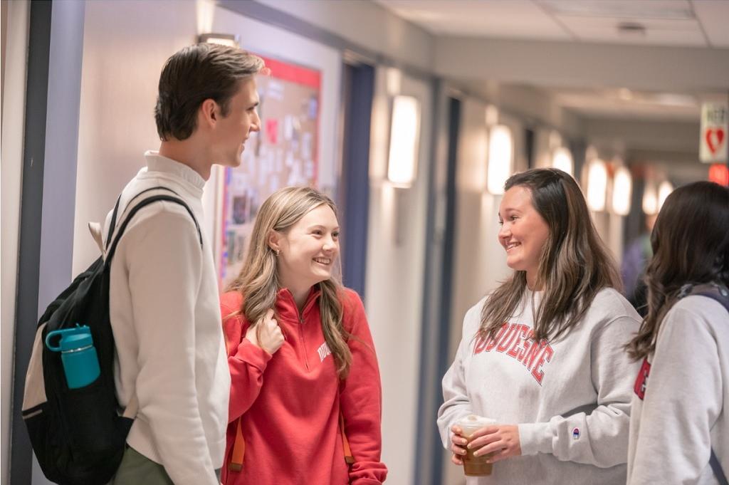 4th year students in SLP hallway.