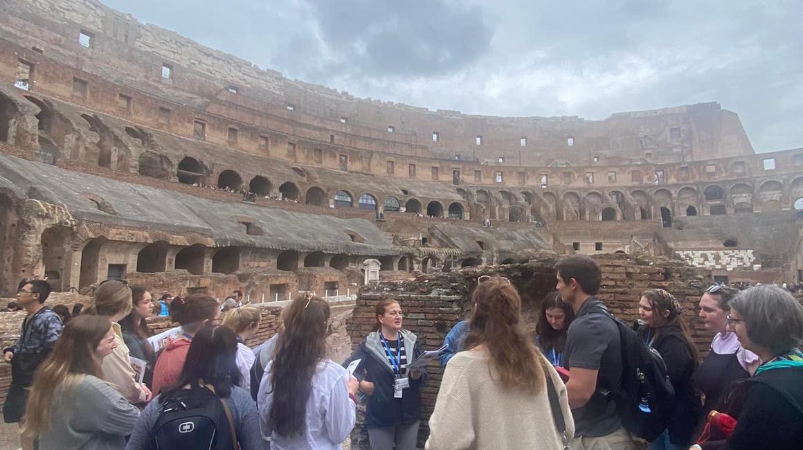 PT students at the Colosseum in Rome
