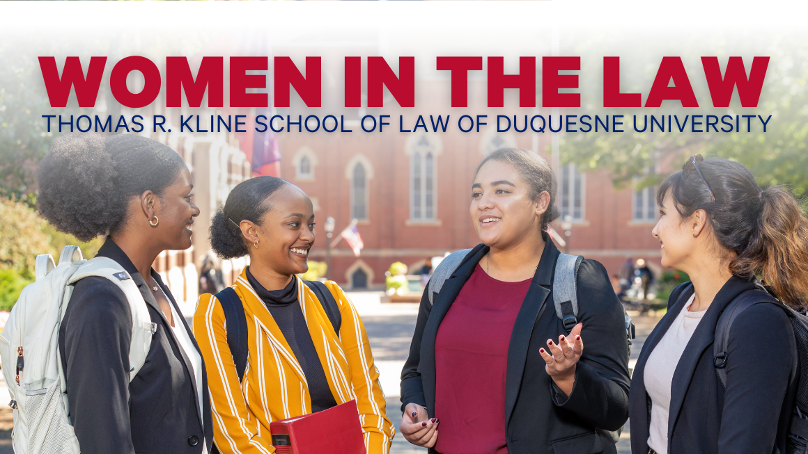 women in the law _law students outside on campus