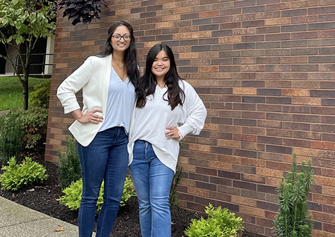 Asian American Students Law Association members Natasha Patel, 2L, and Claire Neiberg, 2L