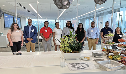 Duquesne Kline Law students at BLSA Caricatures event