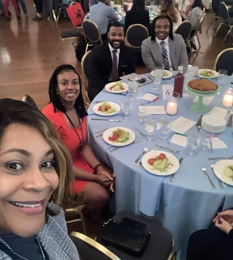 Duquesne faculty and staff at Graduate Students of Color dinner.