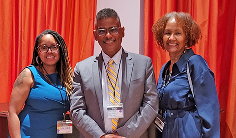 Kelli Ware, Vincent Johnson and Dr. Valerie Harper are pictured at the 2022 Pittsburgh Legal Diversity & Inclusion Coalition.