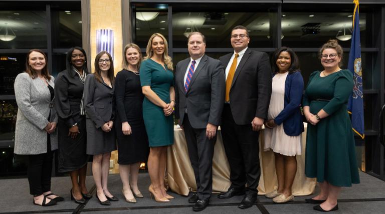 Group of people at the Duquesne Kline School of Law 2022 Alumni Dinner