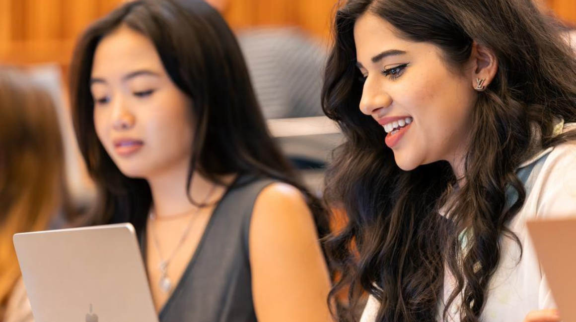 two students in class