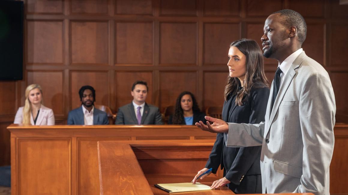 Students in courtroom