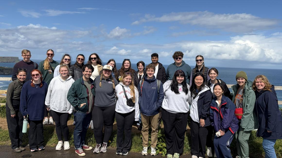 Group standing in Ireland