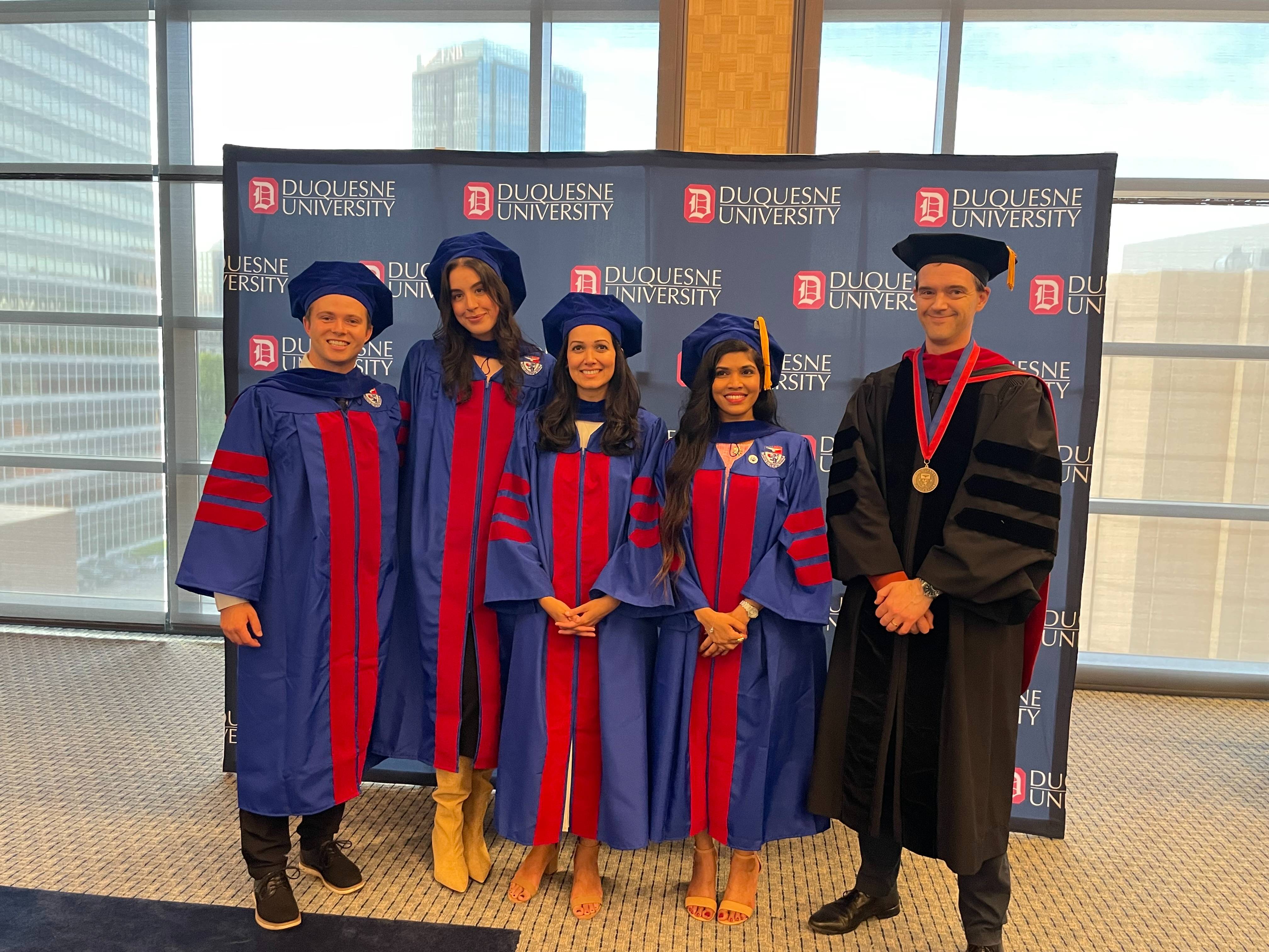students at commencement