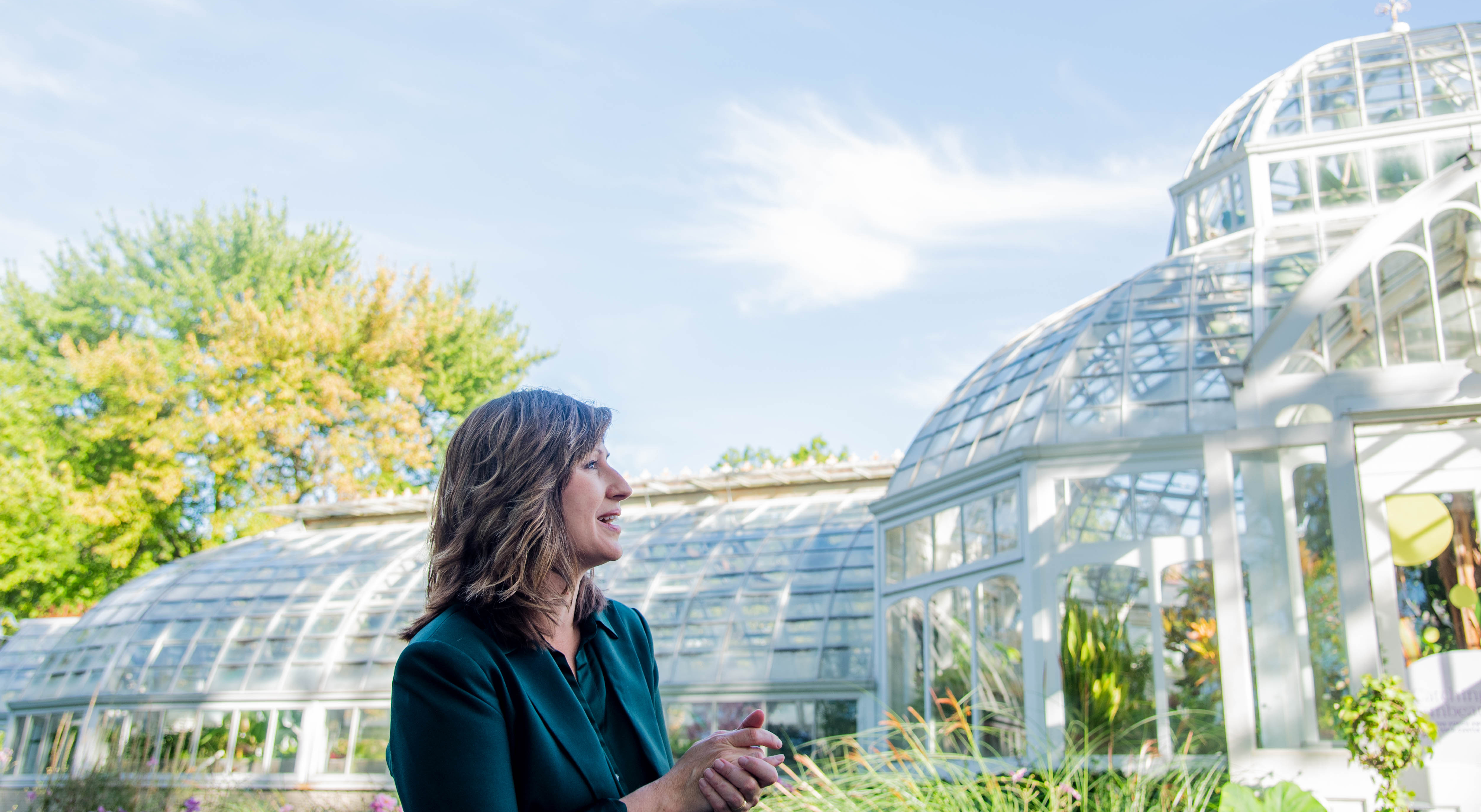 Amanda Gillen stands outside of the Frick.