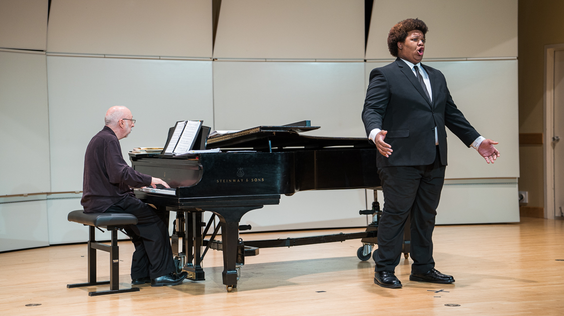A student performs with faculty accompaniment.