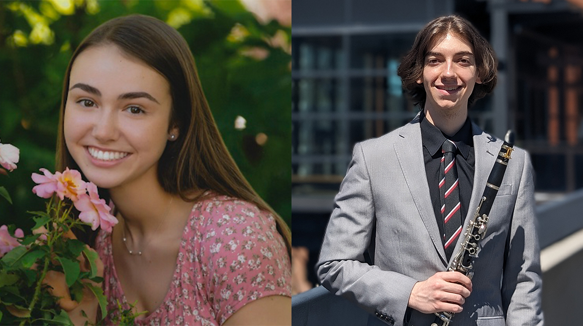 Side by side headshots of two students.