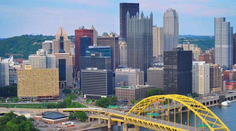 buildings and a bridge