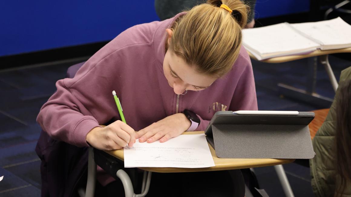 girl studying