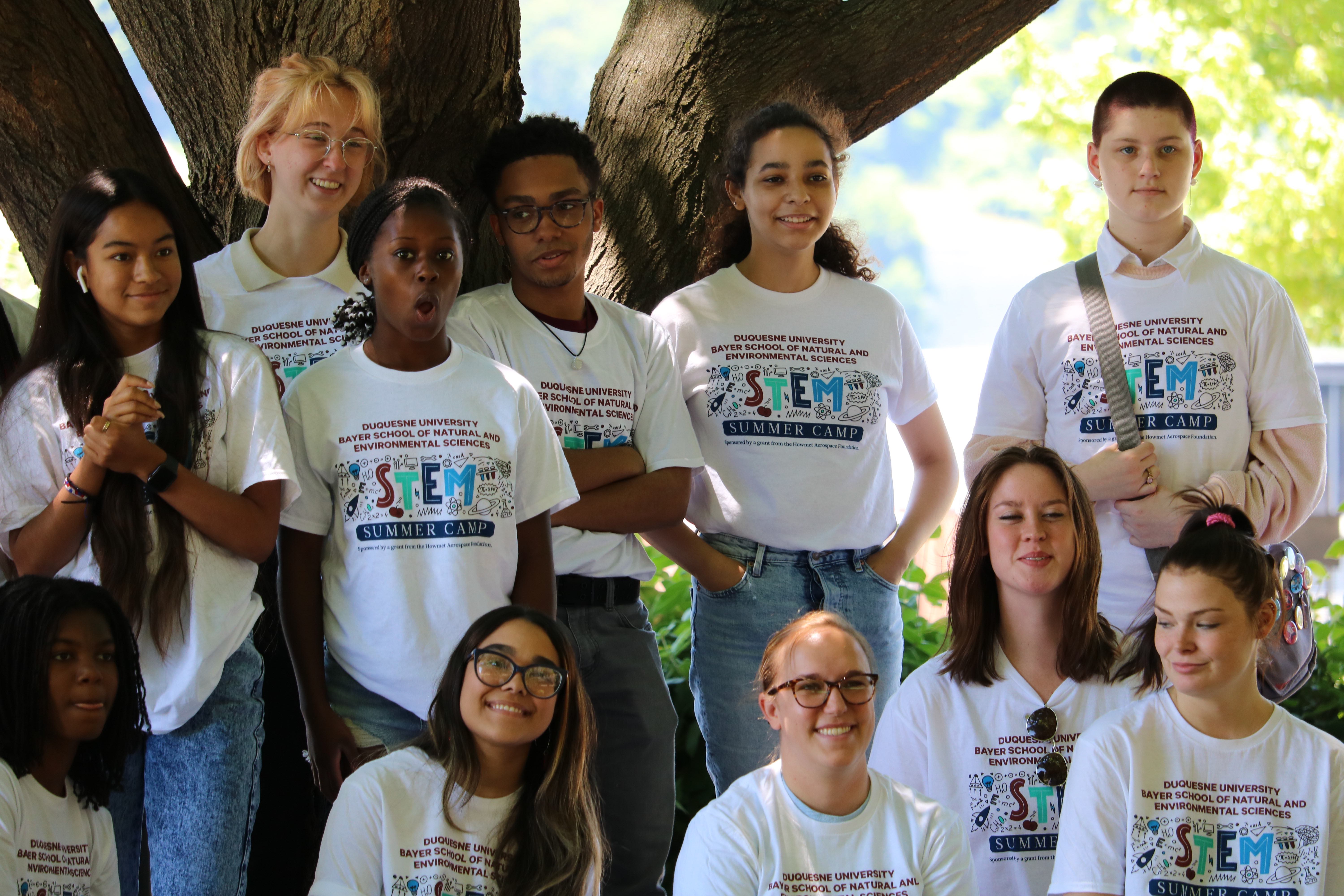 A picture of kids at the STEM summer camp