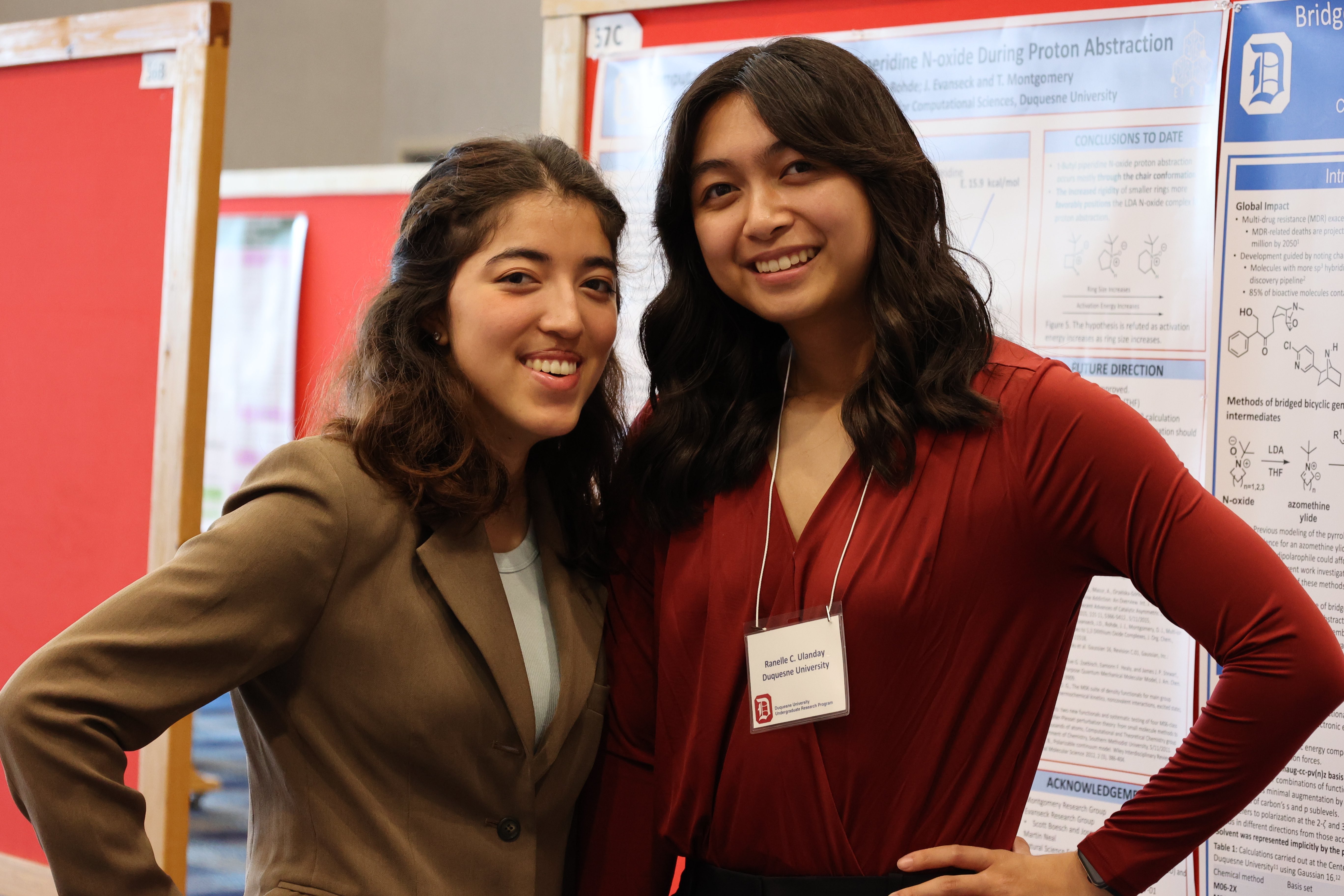 Rana and Rachel at the URP symposium