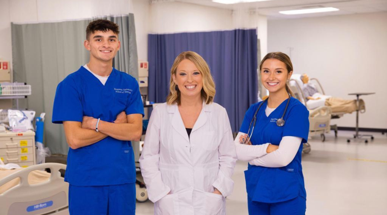 friendly nurses in the simulation lab 