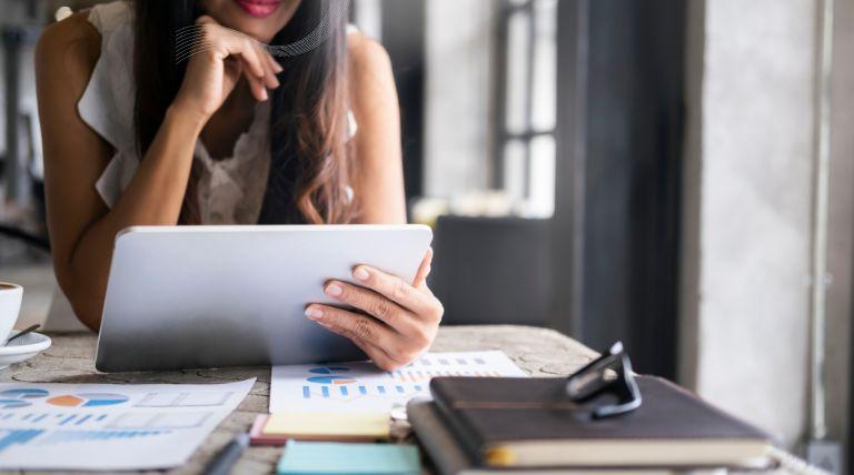 close up of person on computer