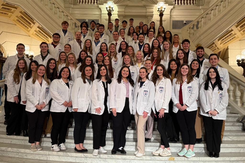 students at 2025 advocacy day in courthouse