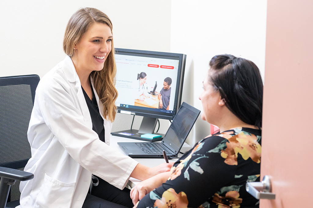 Pharmacist and patient consult