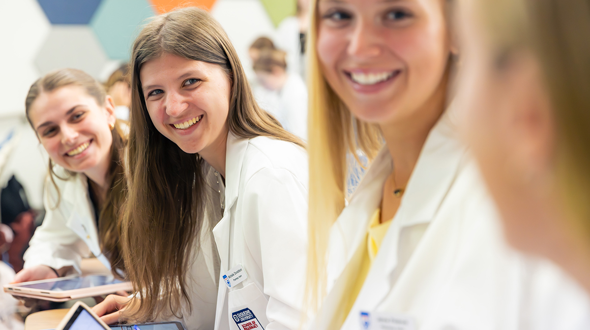 pharmacy students interacting with each other