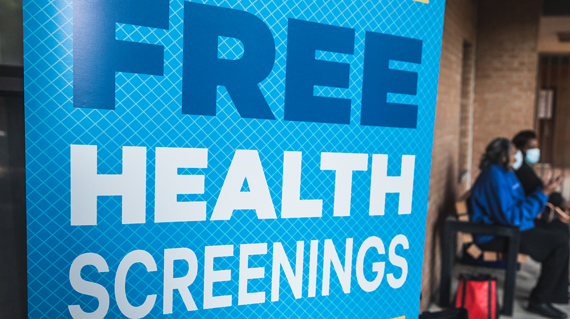 Free health screenings banner