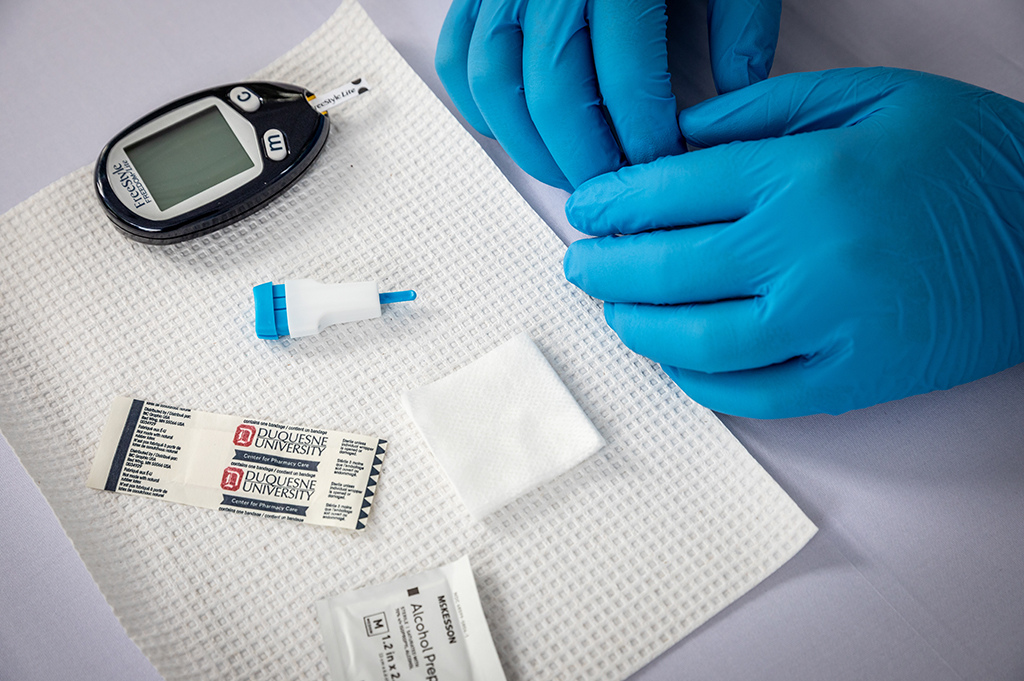 Diabetes care tools on display