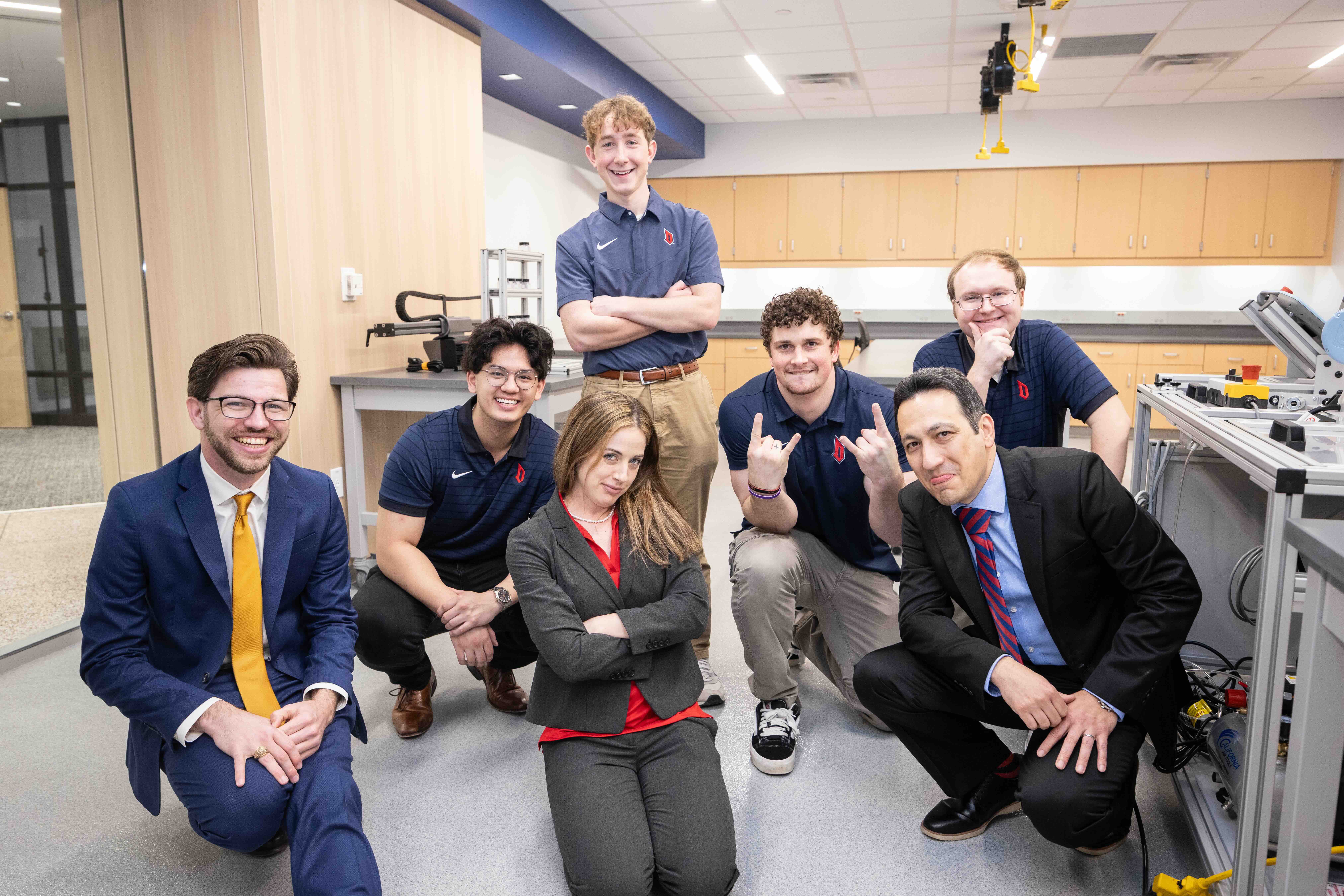 a group of people in a lab