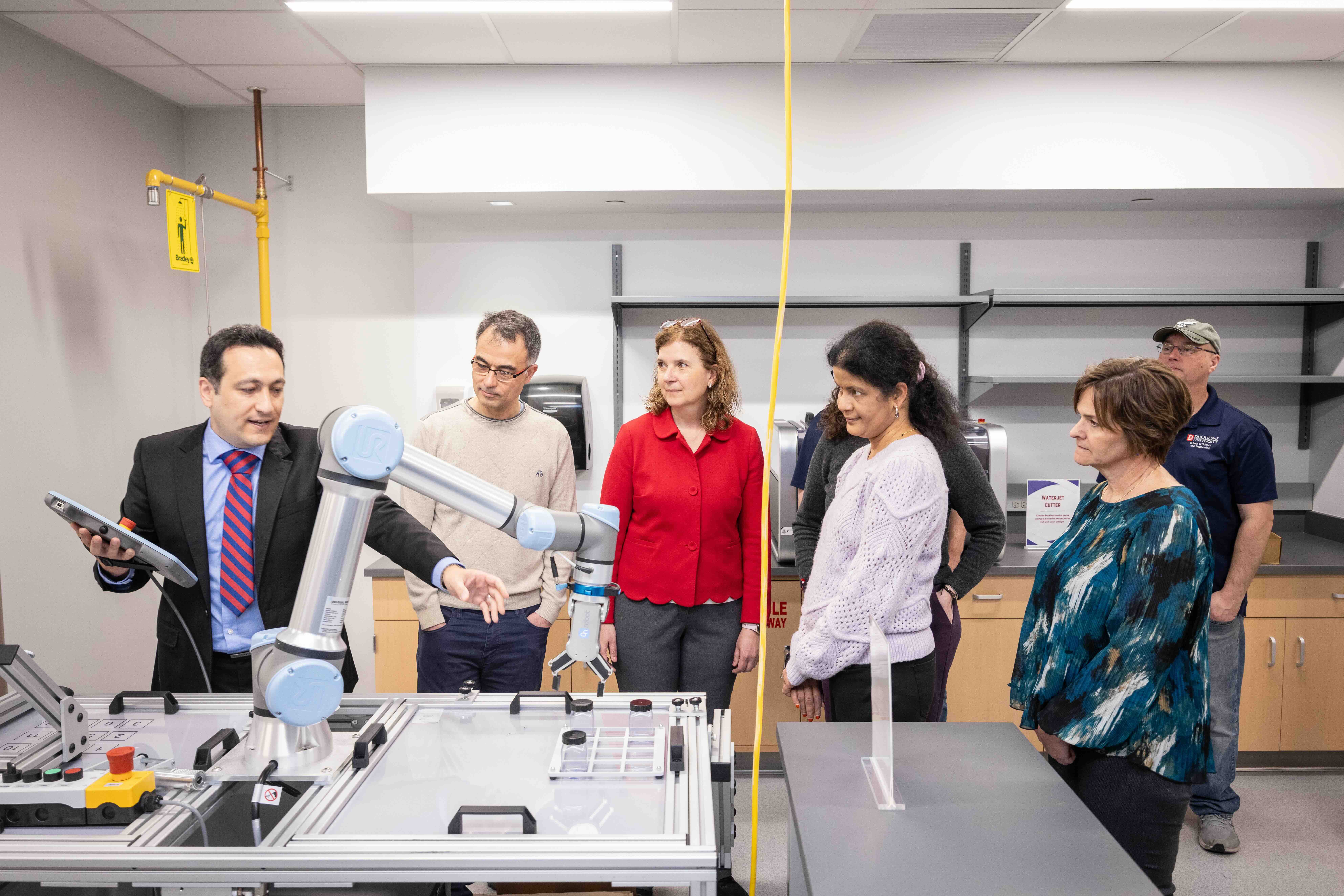 a group of people in a lab