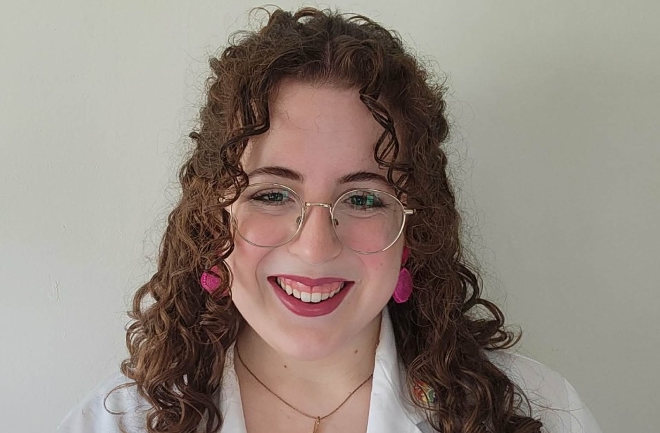 a girl with glasses