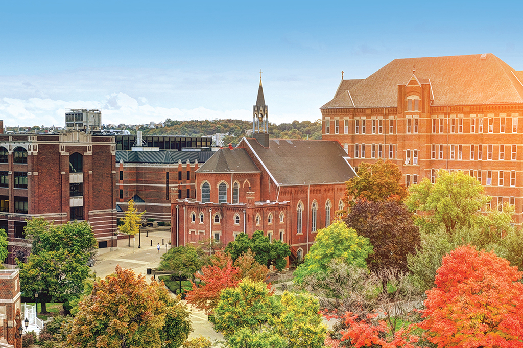 Aerial view of campus.