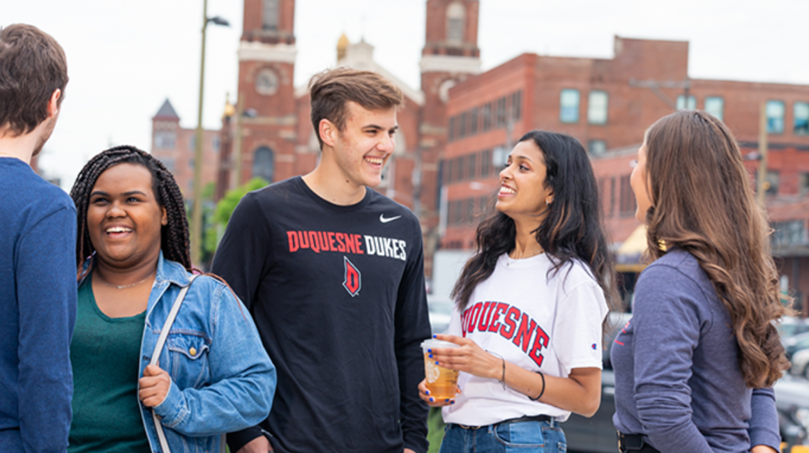 Duquesne students socializing